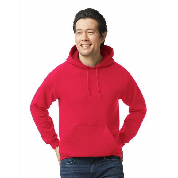 Sudadera con capucha Gildan de forro polar para adulto G18500, color rojo, talla S