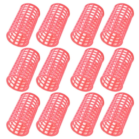 Unique Bargains Plastic Hair Rollers Curlers for Short Long Hair DIY 12 Pcs