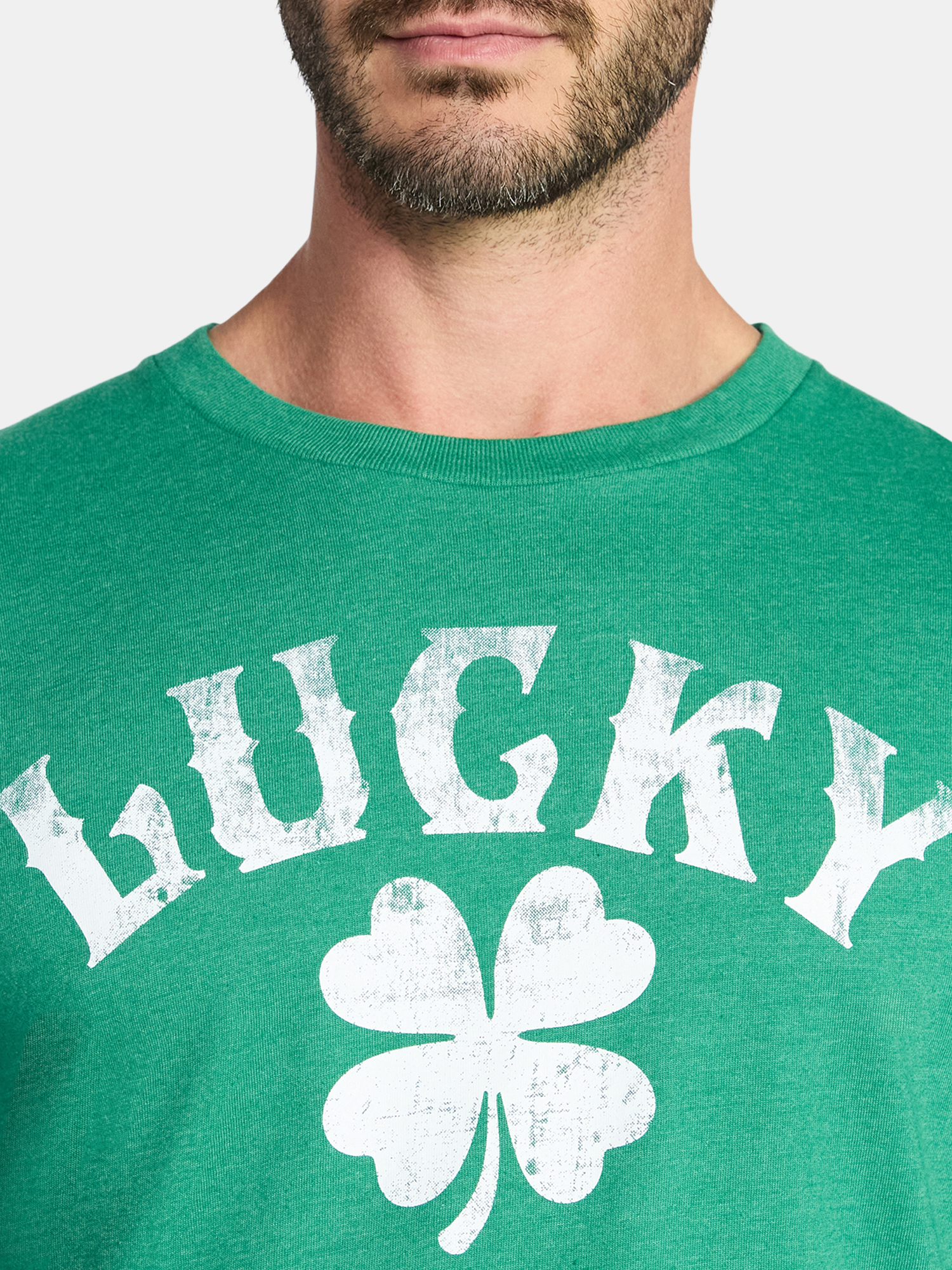 Saint Patrick's Day Men's Lucky Clover Graphic Tee by Way to Celebrate, Sizes XS-5XL