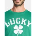 thumbnail image 2 of Saint Patrick's Day Men's Lucky Clover Graphic Tee by Way to Celebrate, Sizes XS-5XL, 2 of 5