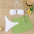 thumbnail image 4 of Traje de baño de 2 piezas para mujer, trajes de baño para mujer, bikini de dos piezas con espalda descubierta y vendaje, conjunto de ropa de playa para mujer, 4 of 4