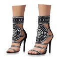thumbnail image 2 of Women Open Toe High Heel Sandals Crystal Ankle Wrap Glitter, 2 of 5