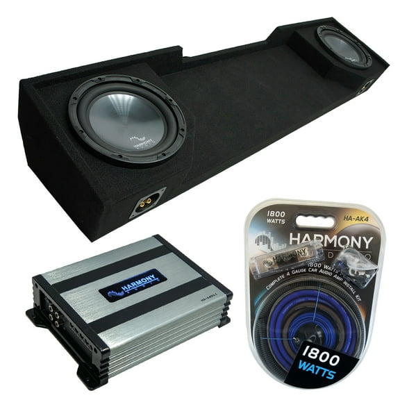 88-98 Chevy CK Silverado Ext Truck Harmony R104 Dual 10" Sub Box & HA-A400.1