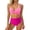 C-Pink306, variant on DHFJKG High Waist Bikini Set Women 2 Piece Swimsuits Twist Front Top And Swim Briefs Bottoms Solid Color Bathing Suit Soft Beachwear