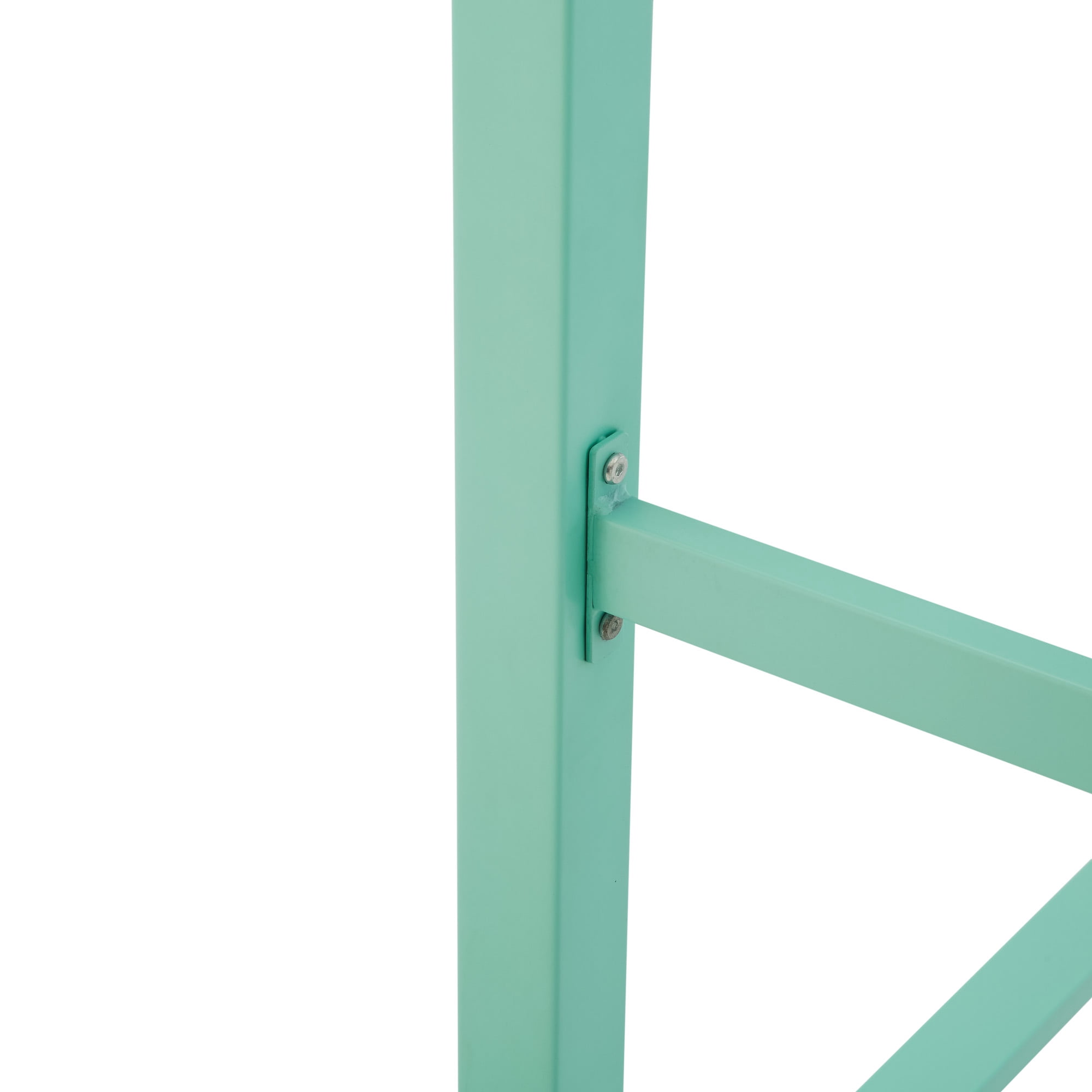 Walker Edison Premium Deluxe Twin Metal Loft Bed, Mint