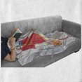 thumbnail image 6 of Fashion Soft Flannel Fleece Blanket, Urban Fashion Themed Image with Girl in Colorful Clothes and Historical Street View, Cozy Plush for Indoor and Outdoor Use, 50" x 70", Multicolor, by Ambesonne, 6 of 6