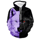 thumbnail image 3 of Sudadera con capucha para hombre de otoño con estampado de lobo animal, jersey estampado 3D, moda urbana, sudadera popular de manga larga de gran tamaño para hombre, 3 of 4