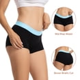 thumbnail image 6 of INNERSY Women's Cotton Mid-Rise Boxer Briefs Comfortable Boyshort Underwear 4-Pack(S,Black With Colorful Waistbands), 6 of 11