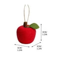 thumbnail image 4 of Uxgjfwu Flocked Apple Christmas Ornaments 12 Pack Red Velvet Hanging Tree Decor for Xmas Holiday Party Festive Decorations, 4 of 8
