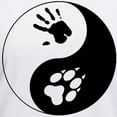 thumbnail image 3 of CafePress - Wolf Therian Ying Yang Women's V Neck T Shirt - Womens Cotton V-Neck T-shirt, 3 of 4