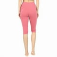 thumbnail image 3 of TheLovely Women's Essential Basic Cotton Spandex Stretch Below Knee Length Capri Leggings, 3 of 4