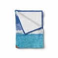 thumbnail image 2 of Turtle Soft Flannel Fleece Throw Blanket, Sea Turtle Chelonia Mydas on Water Surface Caribbean Beach Tropics, Cozy Plush for Indoor and Outdoor Use, 50" x 70", Violet Blue Pale Brown, by Ambesonne, 2 of 6