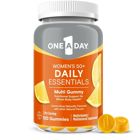 One A Day Women's 50  Multivitamin Gummies, Lemon Drop Natural Flavor, 120 Count