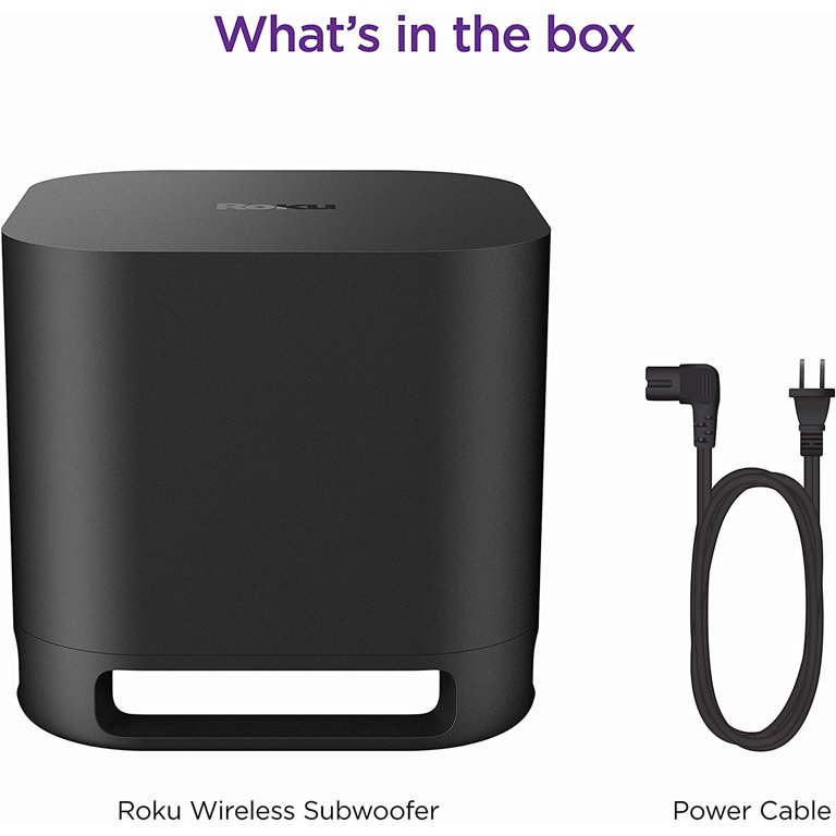 Roku 250W, 10 inches Wireless Subwoofer for Roku Streambars, Roku