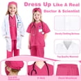 thumbnail image 4 of Disfraz de médico en caja de regalo para niños con bata de laboratorio y estetoscopio, 4 of 7
