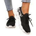 thumbnail image 4 of Shoes Women Sneakers Female Womens Sneakers Women's Fashion Mesh Cloth Leopard Print Sneakers Breathable Non Slip Lace Up Casual Shoes(Black,8), 4 of 4