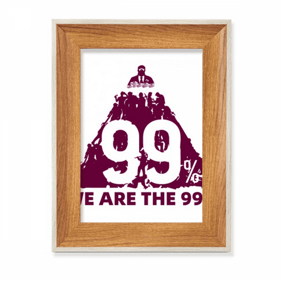 Wealth Poor People Life Desktop Wooden Photo Frame Display Picture Art Painting Multiple Sets