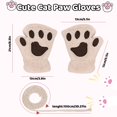 thumbnail image 5 of Guantes de garra de gato sin dedos NQ de felpa para invierno para mujeres y adolescentes, 5 of 5