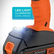 Black & Decker BCD702C1AEV 20V Max Brushed Lithium-Ion Cordless Drill Driver Kit (1.5 Ah)