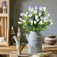 thumbnail image 3 of Sunjoy Tech Tulips Artificial Flowers Faux Silk Tulip Stems for Easter Spring Wreath Wedding Bouquet Centerpiece Floral Arrangement Cemetery Table Décor 14" Tall, 3 of 8
