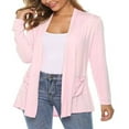 thumbnail image 4 of Femmes Cardigan Couleur Unie à Manches Longues en Tricot, 4 of 7