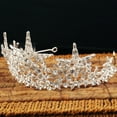 thumbnail image 3 of UPOUART Tiara De Plateada Con De Cristal Para Y Ocasiones Formales, 3 of 8