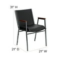 thumbnail image 3 of Flash Furniture Hercules Series Heavy-Duty Vinyl Stacking Chair with Arms, Black, 3 of 13