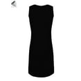 thumbnail image 4 of PULLIMORE Womens Sleeveless T Shirt Dress Casual Crew Neck Button Down Straight Summer Tunic Dresses (M, Black), 4 of 7