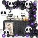 thumbnail image 1 of Kit de arco de guirnalda de globos de Halloween, 143 piezas, globos negros y morados de 18, 12, 10 y 5 pulgadas, 1 of 4