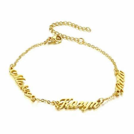 Custom Double Triple Name Bracelet Women Personalized Friendship Jewelry
