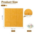 thumbnail image 2 of Azulejo de Pared de Fieltro Uxcell 12" x 12", Paquete de 6 Azulejos de Pared de Fieltro con 20 Pestañas Adhesivas Seguras, Naranja Amarillo, 2 of 7