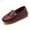 Brown, variant on Soft Sole Kids Dress Shoes For Boys And Girls Comfortable Formal Occasion Slip On For Childrens Stage Performance Boys Sneakers Size 8.5