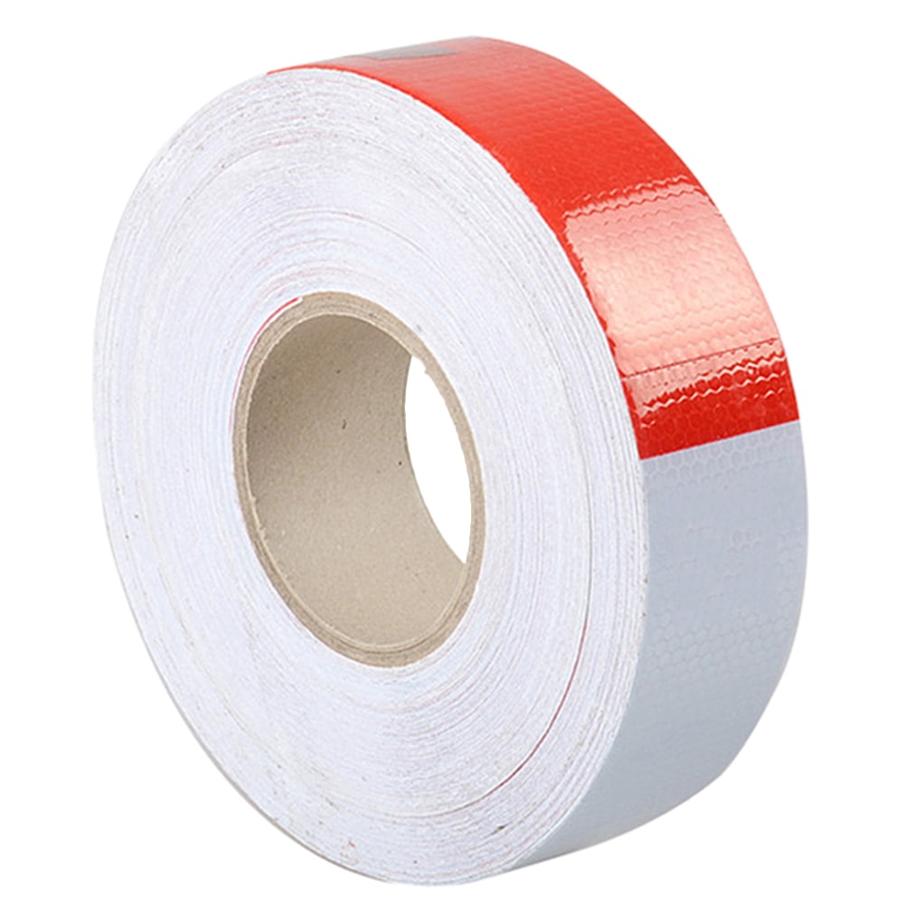 NUOLUX 5cm*45M Reflective Tape Roll White and Red Trailer Conspicuity ...