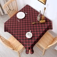 thumbnail image 2 of Red Black Checkered Pattern Square Tablecloth,Waterproof Square Table Cover,Wipeable Spillproof Washable Table Cover for Home Kitchen Party Decor 42"X42"(107x107cm), 2 of 6
