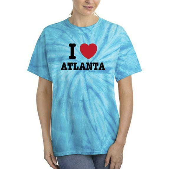 I Love Atlanta Tie-Dye Cyclone Women -Smartprints Designs, Female XX-Large