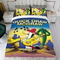 thumbnail image 4 of The Quick Draw McGraw Show-themed Bed Sheet Set Three Piece Set Comfortable And Skin Friendly Unique Design Home Decor Gifts For Family Friends fans54x79Inches（135cm*200cm）, 4 of 6