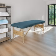 Saloniture Basic Portable Folding Massage Table - Blue