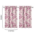 thumbnail image 4 of Colorful Floral Kitchen Curtains Set of 2 - 27.5x39 Inch Floral and Leopard Design, Semi-Sheer Rod Pocket Window Panels, 4 of 4