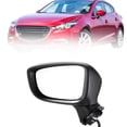 thumbnail image 1 of Reemplazo de espejo lateral izquierdo Unique Bargains para Mazda 3 2017-2018 para Mazda 3 Sport 2017-2018 No.BABH69181A Negro 5 Pin Ajuste de espejo eléctrico Plegado manual, 1 of 1
