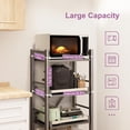 thumbnail image 4 of 4-Tier Pull Out Bakers Rack for Kitchen, Microwave Stand with Storage, Baker's Rack with Wheel, Adjustable Kitchen Storage Shelf, Rolling Utility Storage Cart, 4 of 9