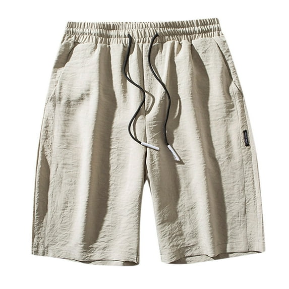 KaLI_store Men's Shorts Men's Hiking Shorts Quick Dry Workout Shorts Lightweight Sports Gym Running Shorts Basketball Training Khaki,3XL