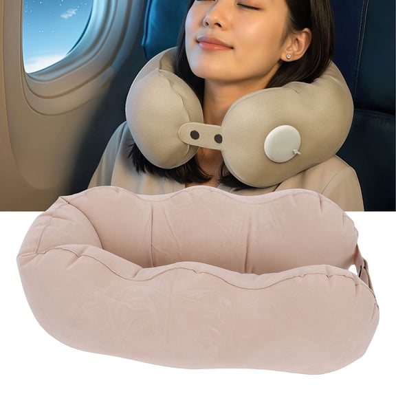 Kitchen Gadgets Blow Inflatable Travel Neck Pillow Blow Up Neck Support Pillow for Airplanes Cars Portable Comfortable U Shaped