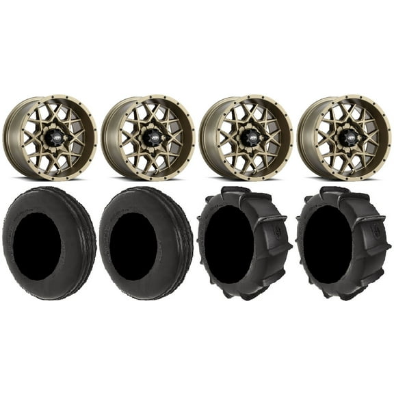ITP Hurricane 14" Wheels Bronze 28" Dune Tires Polaris RZR XP 1000 / PRO XP / Ranger XP 900/1000