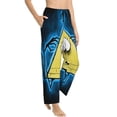 thumbnail image 2 of Bill Cipher Women's Pajama Pants Comfy Casual Loose Sleep Bottoms Pants Drawstring Wide Leg Long Lounge Pants, 2 of 8