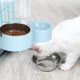 thumbnail image 4 of Acero inoxidable perro mascota doble tazón Alimentación alimentos y agua potable fuente mascotas alimentador, 4 of 8