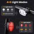 thumbnail image 4 of DAYBETTER Bike Lights Set, 120 Lumens Rechargeable Bicycle Lights Front and Rear, 4+6 Lighting Modes, IPX4 Waterproof, Easy to Install for Night Riding Commuting, 4 of 6