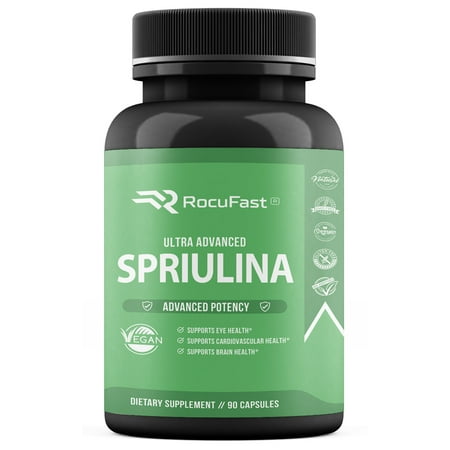 Pure Organic Spirulina Powder, 100 Count, Best Superfoods for Antioxidant, Minerals & Fatty (The Best Spirulina Powder)