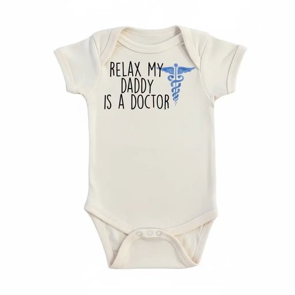 Relax Doctors Blue Newborn Baby Bodysuit