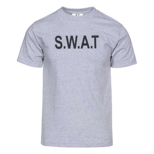Camiseta de aplicación de la ley Gray Swat, L Law Shirts Camiseta de manga corta