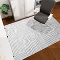 thumbnail image 4 of ChakmeOne Hardwood Floor Office Chair Mat, 48"x72" Heavy-Duty Floor Protector, Machine Washable Desk Rug with Non-Slip Backing for Under Desk Chair, Modern Striped Design, Gray, 4 of 9